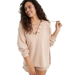 Aerie oversized lace hoodie